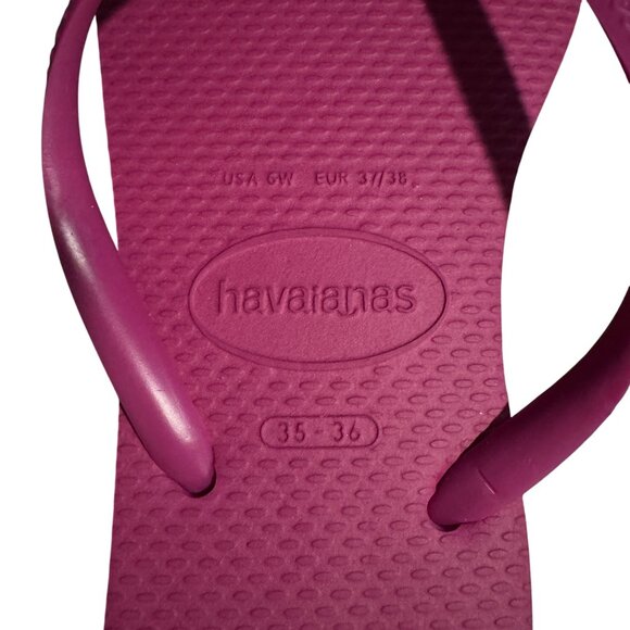 Havaianas Slim Pink Sandals, Size 6 NWOB - Picture 2 of 7